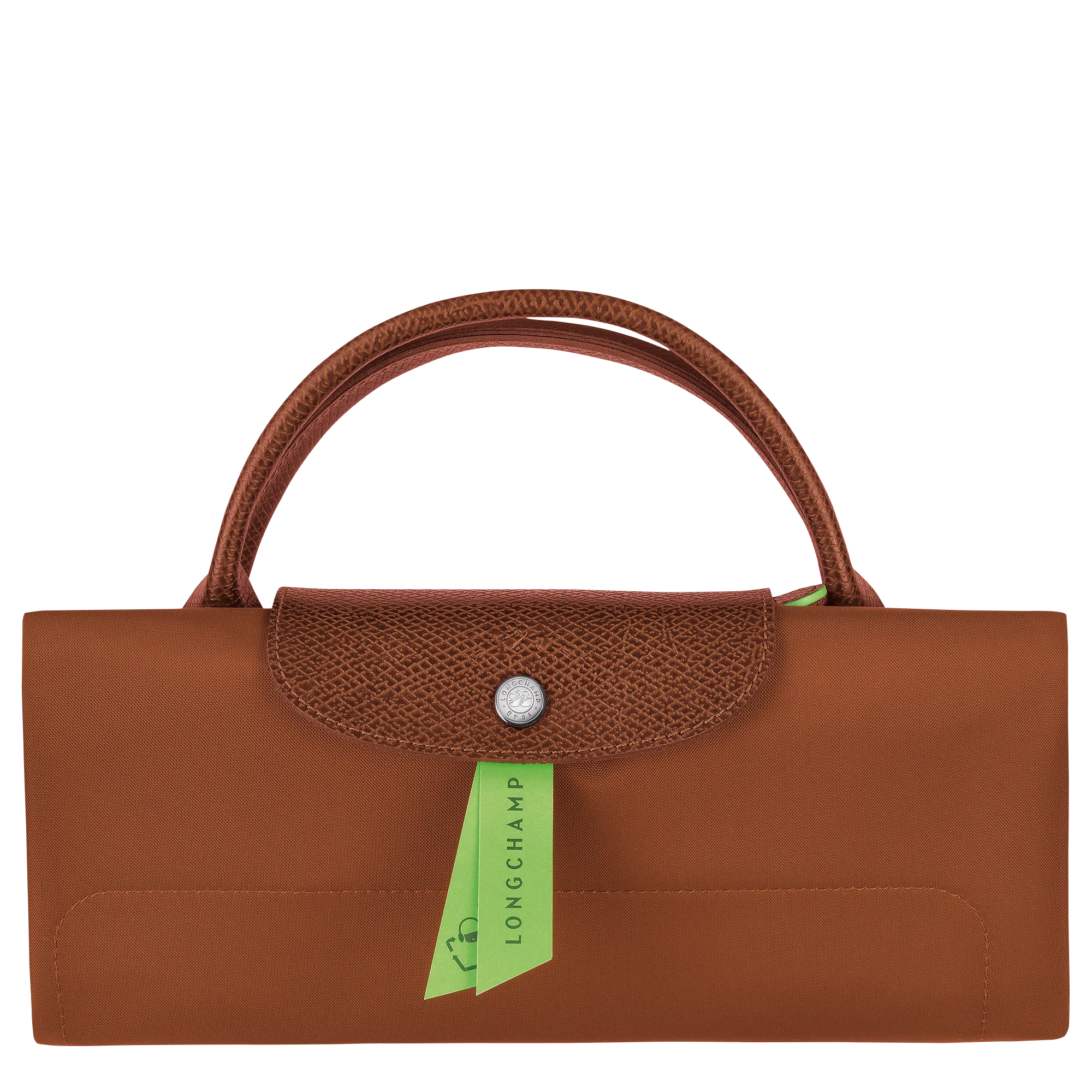 Le Pliage Green M Travel bag Cognac - Recycled canvas