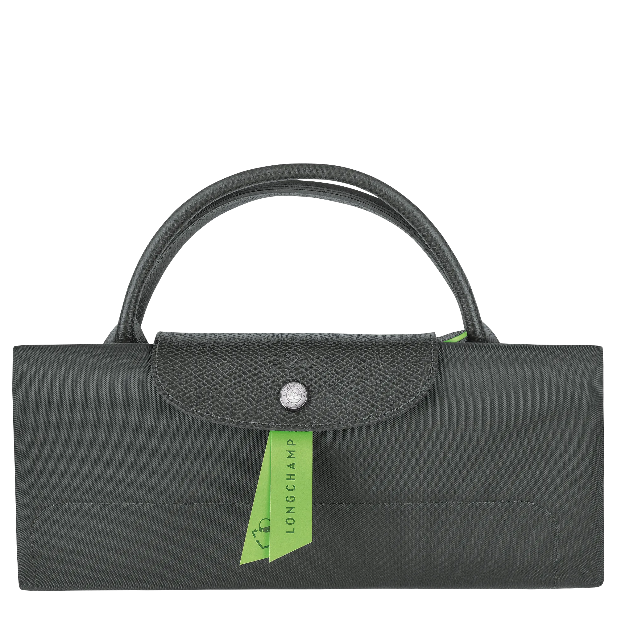 Le Pliage Green M Travel bag Graphite - Recycled canvas