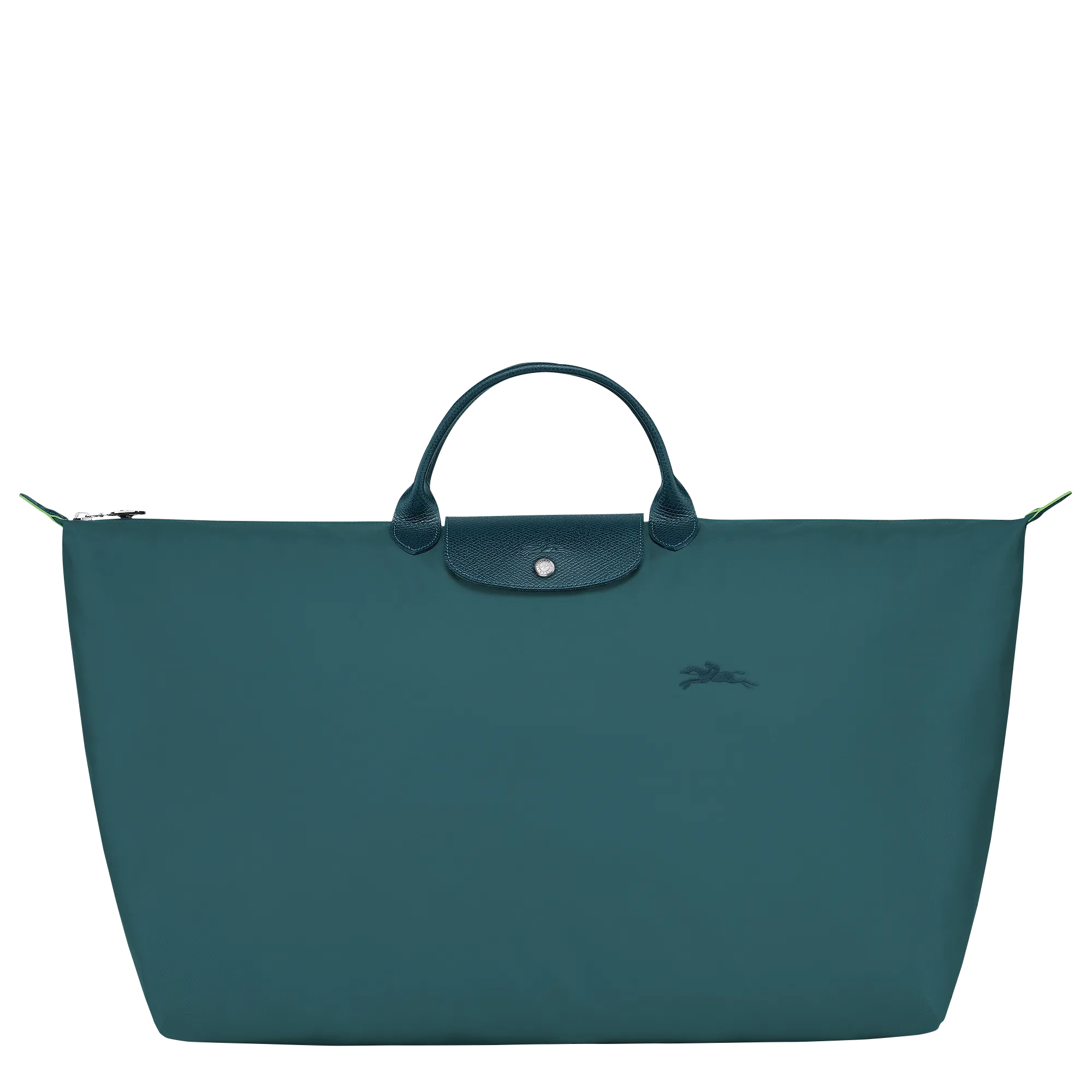 Le Pliage Green M Travel bag Peacock - Recycled canvas