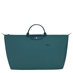 Le Pliage Green M Travel bag Peacock - Recycled canvas