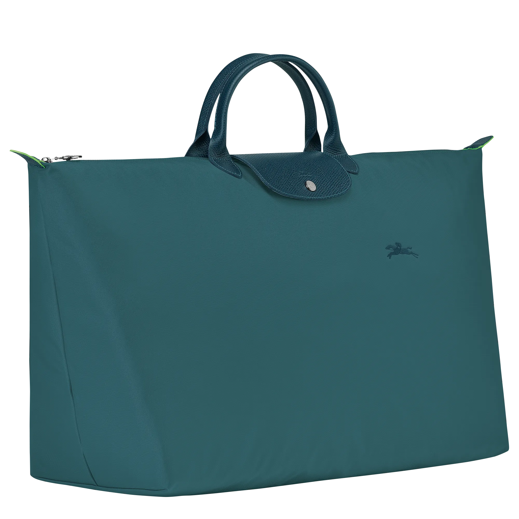 Le Pliage Green M Travel bag Peacock - Recycled canvas