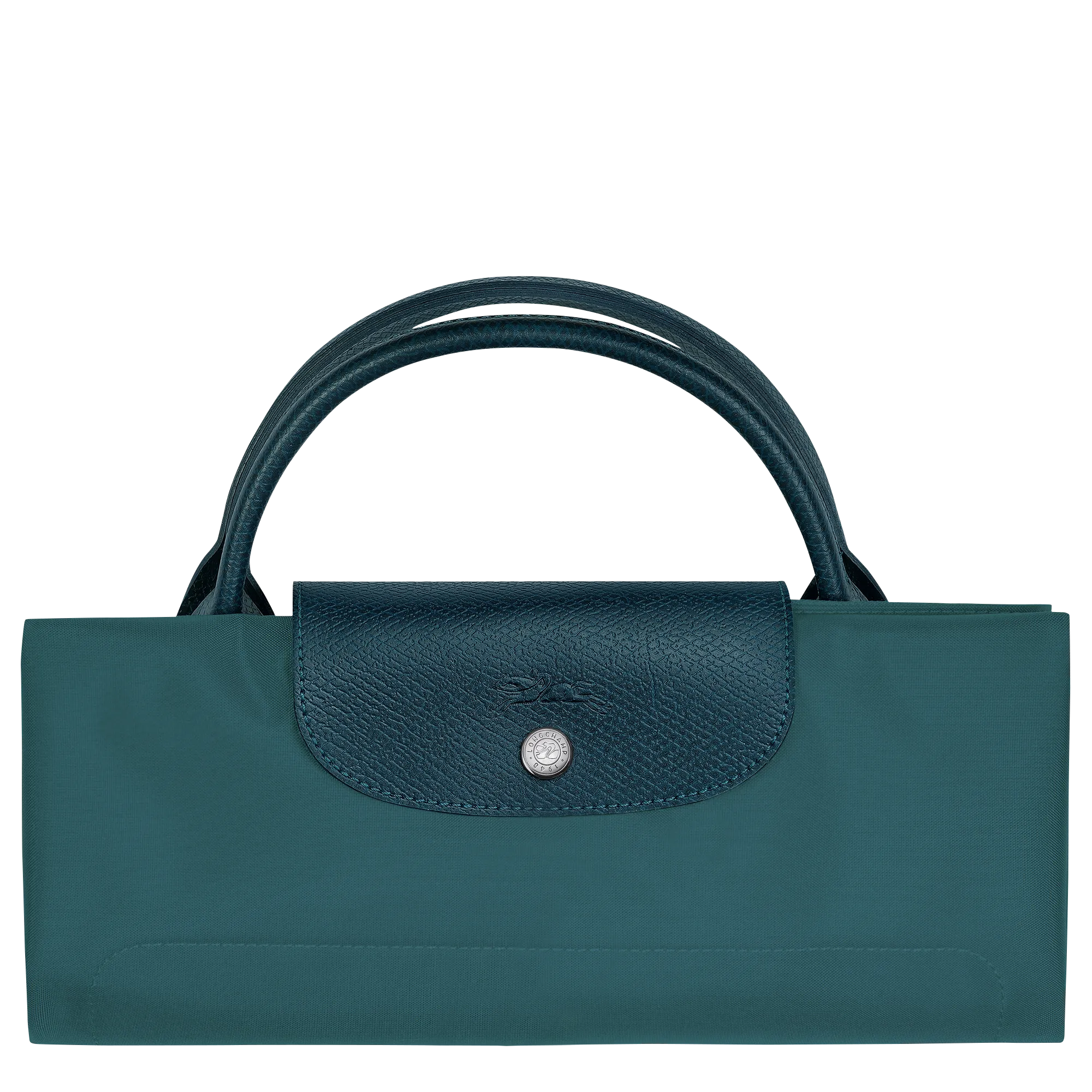 Le Pliage Green M Travel bag Peacock - Recycled canvas