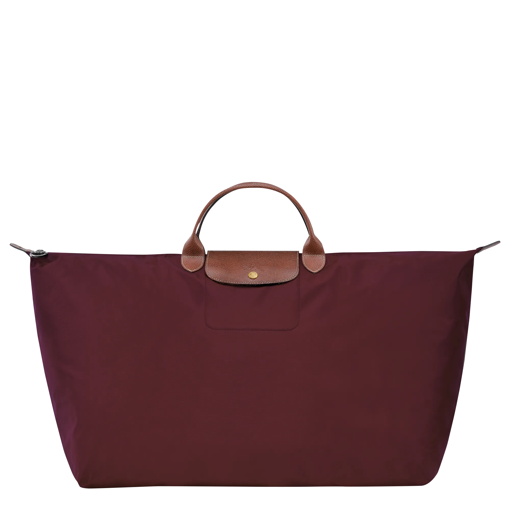 Le Pliage Original M Travel bag Burgundy - Recycled canvas