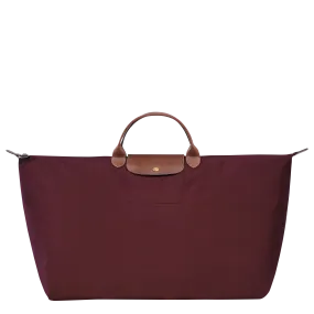 Le Pliage Original M Travel bag Burgundy - Recycled canvas