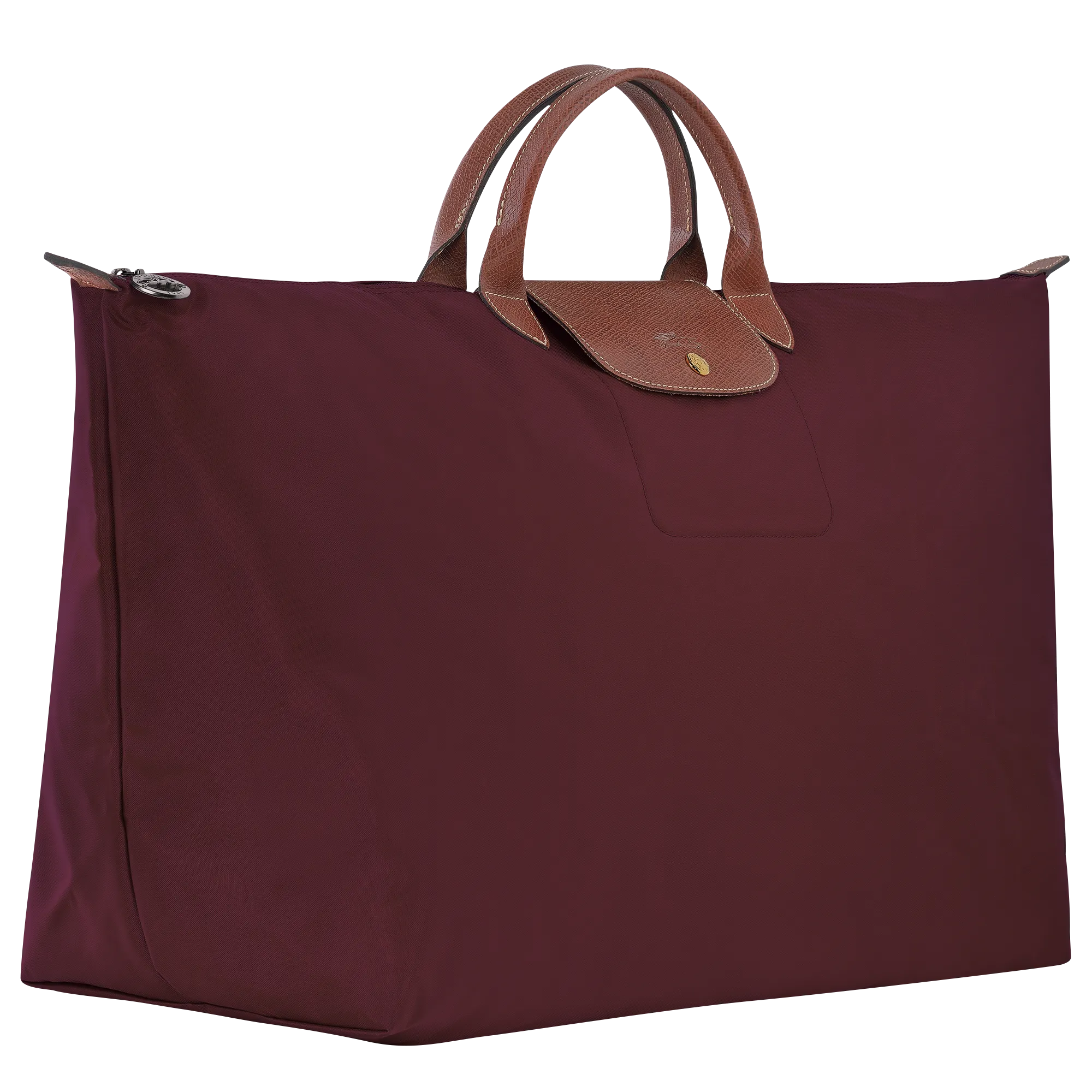 Le Pliage Original M Travel bag Burgundy - Recycled canvas