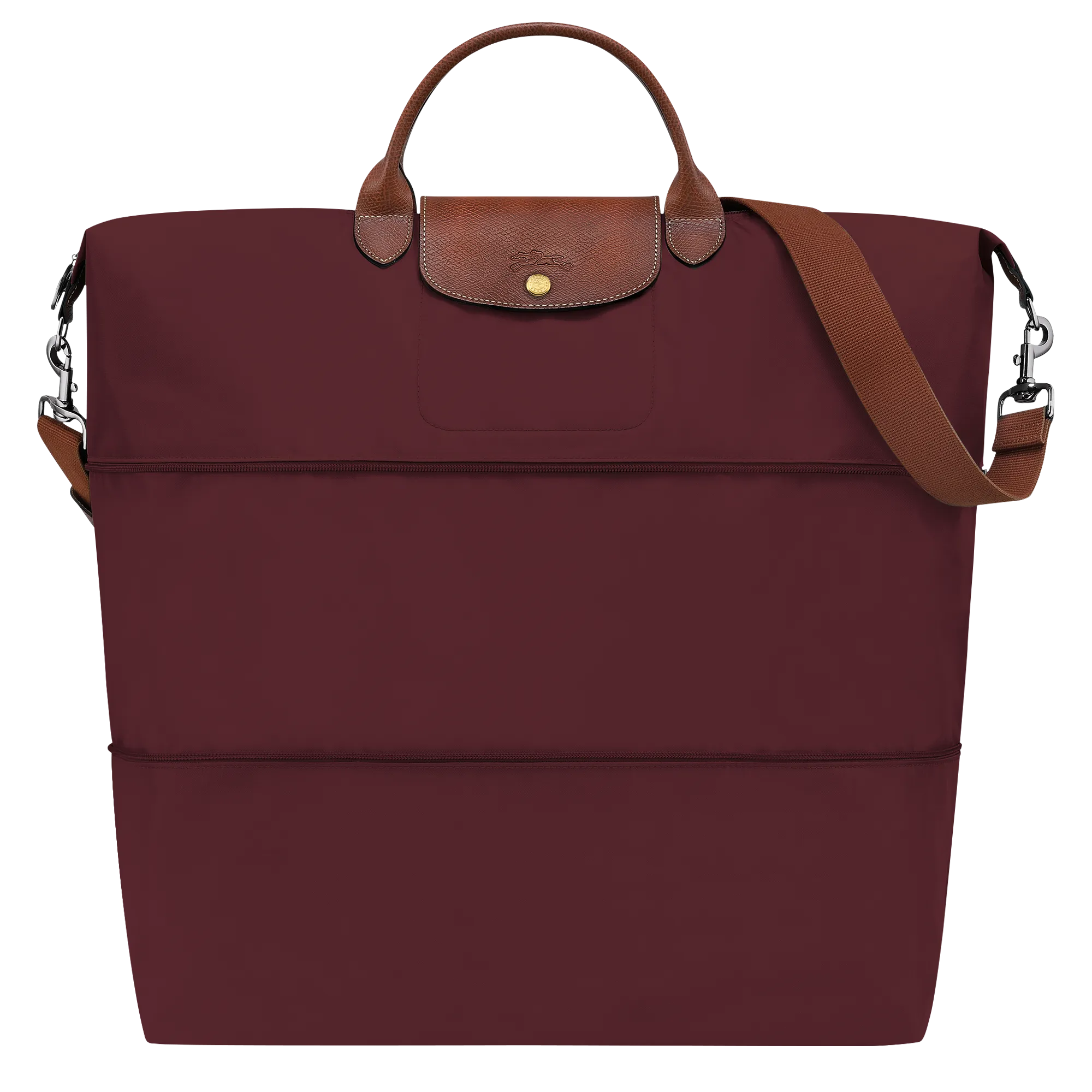 Le Pliage Original Travel bag expandable Burgundy - Recycled canvas