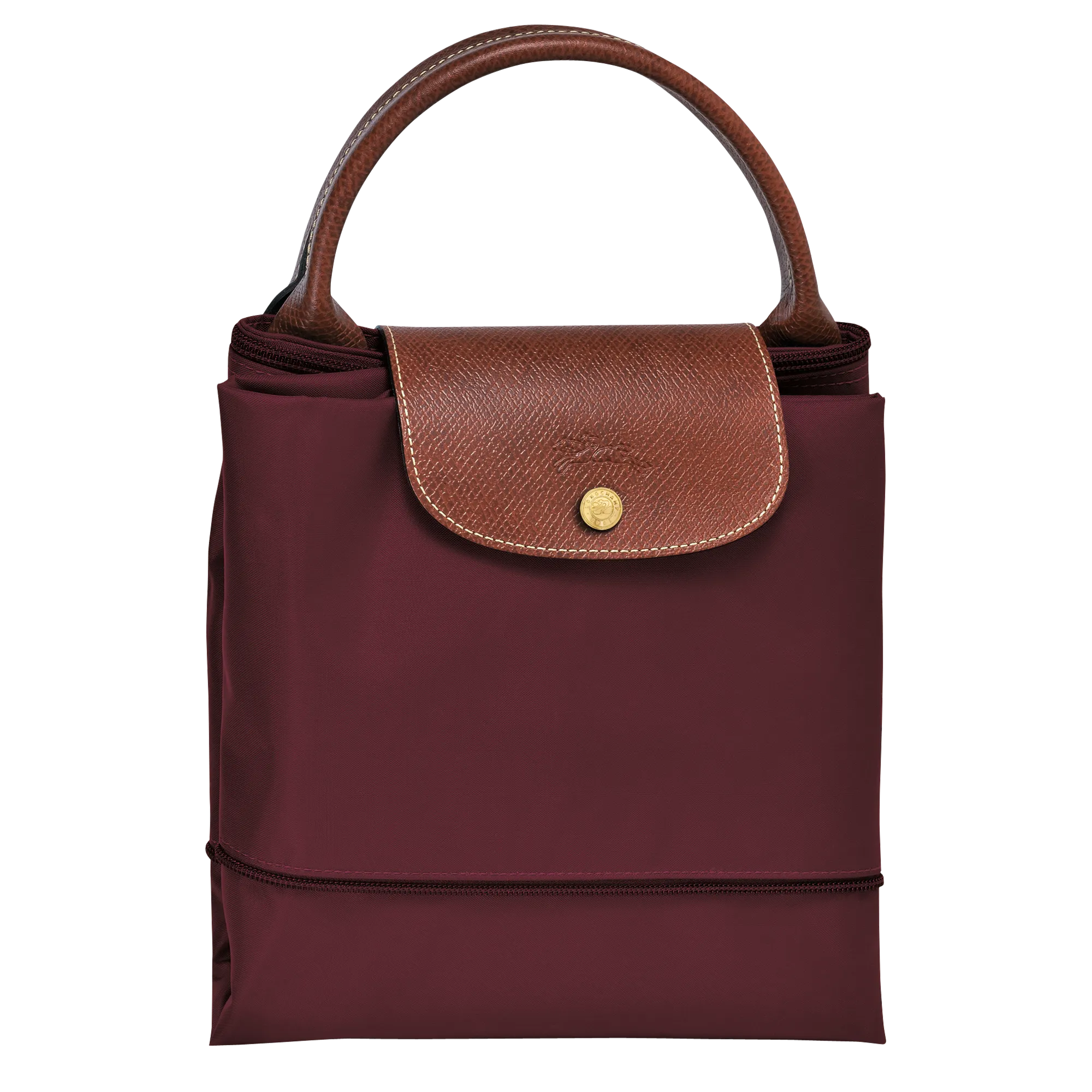 Le Pliage Original Travel bag expandable Burgundy - Recycled canvas