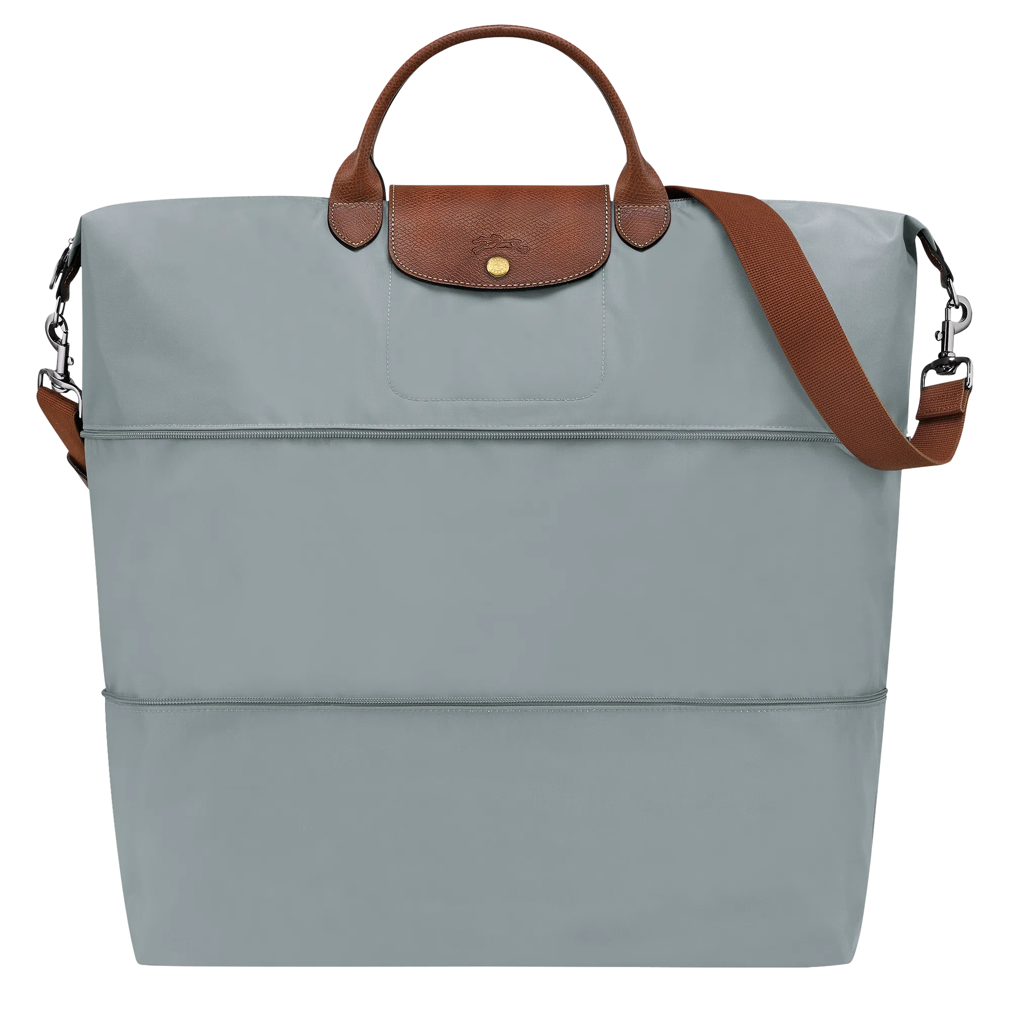 Le Pliage Original Travel bag expandable Steel - Recycled canvas