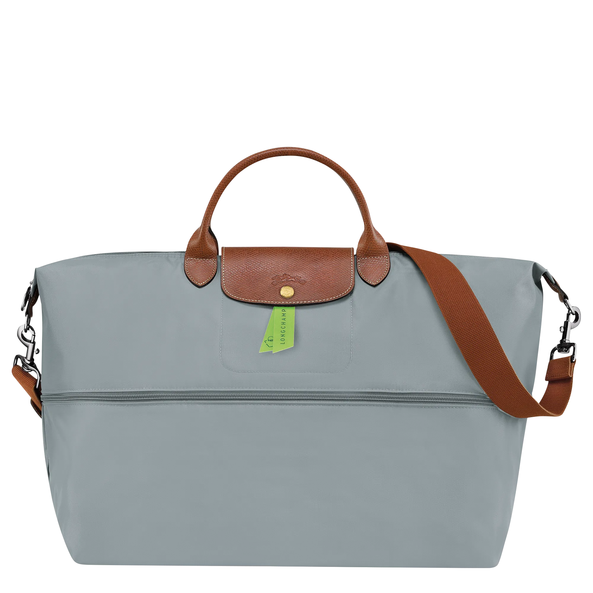 Le Pliage Original Travel bag expandable Steel - Recycled canvas