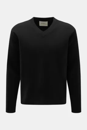 LISA YANG Cashmere V-Neck Pullover 'Clayton' schwarz