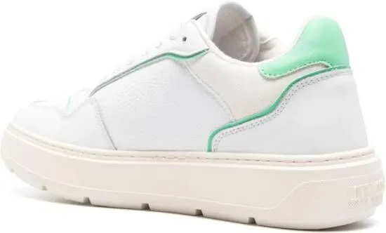 Love Moschino glitter-detailed leather sneakers White