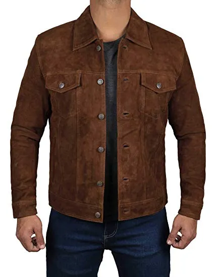 Men's Brown Suede Jacket