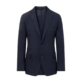 Men's Hackett, Navy Check Seersucker Jacket in Navy