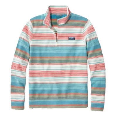 Men's L.L.Bean Comfort Stretch Piqu Stripe 1/4 Zip Pullover