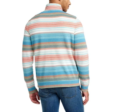 Men's L.L.Bean Comfort Stretch Piqu Stripe 1/4 Zip Pullover