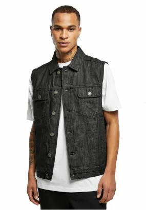 men's vest URBAN CLASSICS - Denim - TB514 - black washed  -  Metal-shop