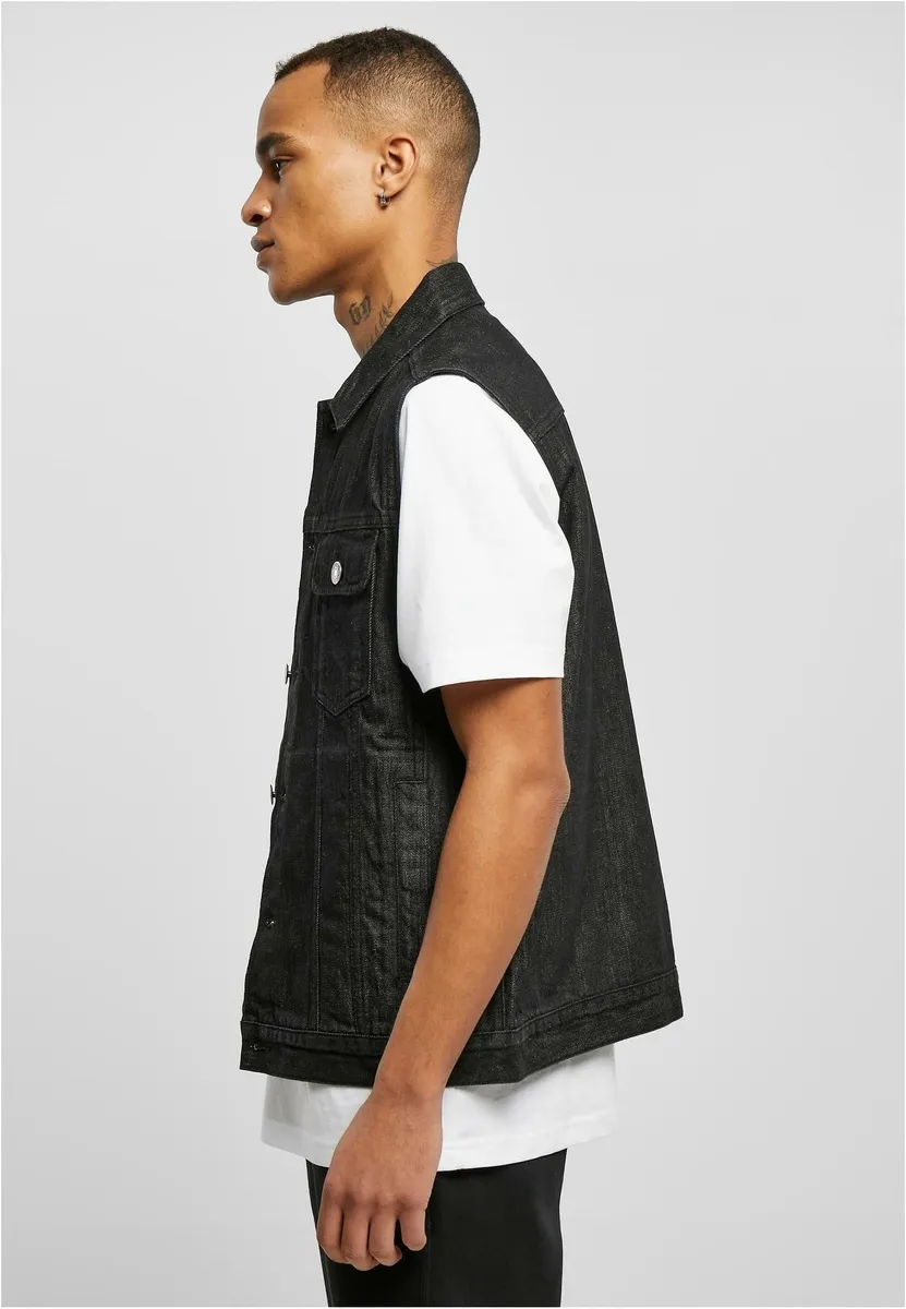 men's vest URBAN CLASSICS - Denim - TB514 - black washed  -  Metal-shop