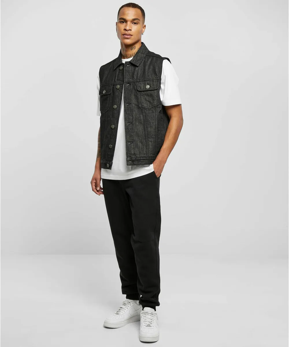 men's vest URBAN CLASSICS - Denim - TB514 - black washed  -  Metal-shop