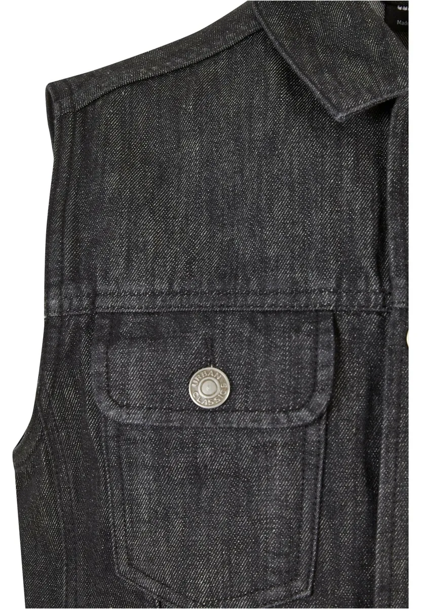 men's vest URBAN CLASSICS - Denim - TB514 - black washed  -  Metal-shop