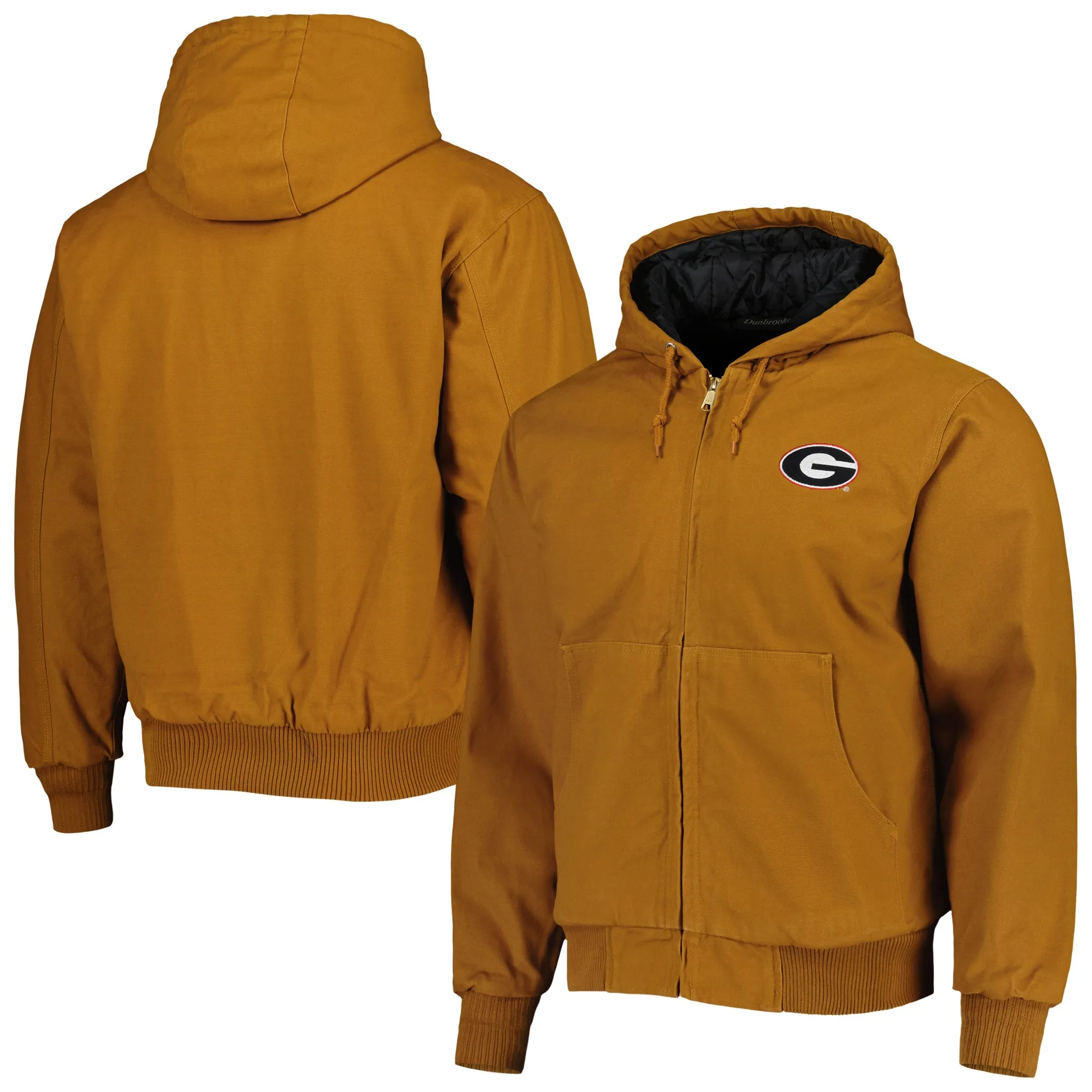 Men's Dunbrooke Tan Georgia Bulldogs Dakota Full-Zip Hoodie