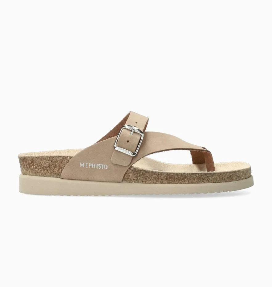 Mephisto Womens Helen Sandals - Light Taupe Nubuck