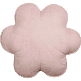 Moi Mili Linen Flower Pillow, Powder Rose