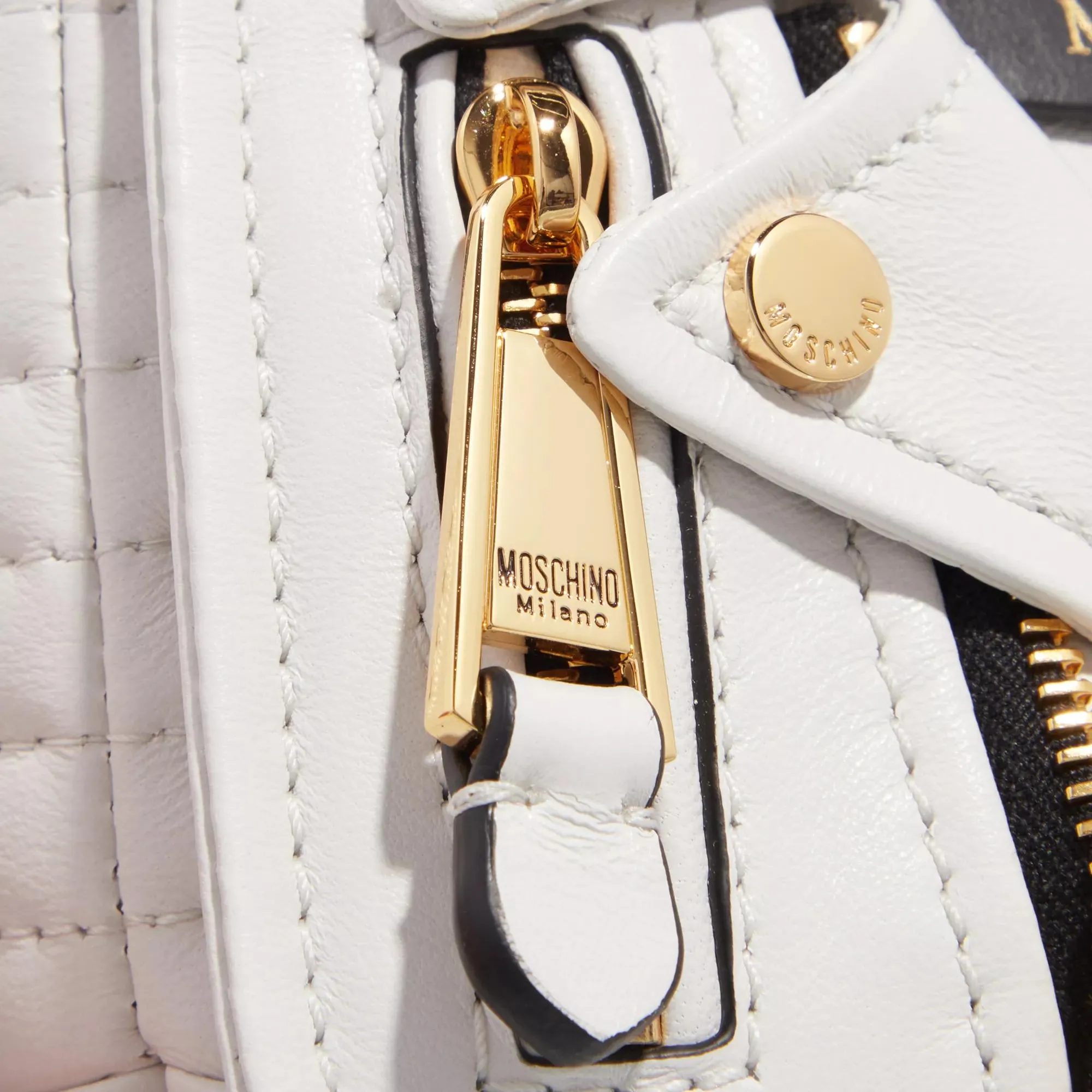 Moschino  Biker Shoulder Bag  White