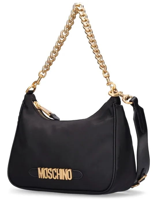 Moschino   Lettering nylon shoulder bag 