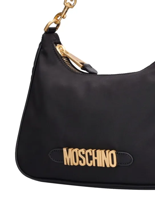 Moschino   Lettering nylon shoulder bag 