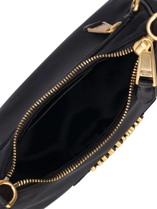 Moschino   Lettering nylon shoulder bag 