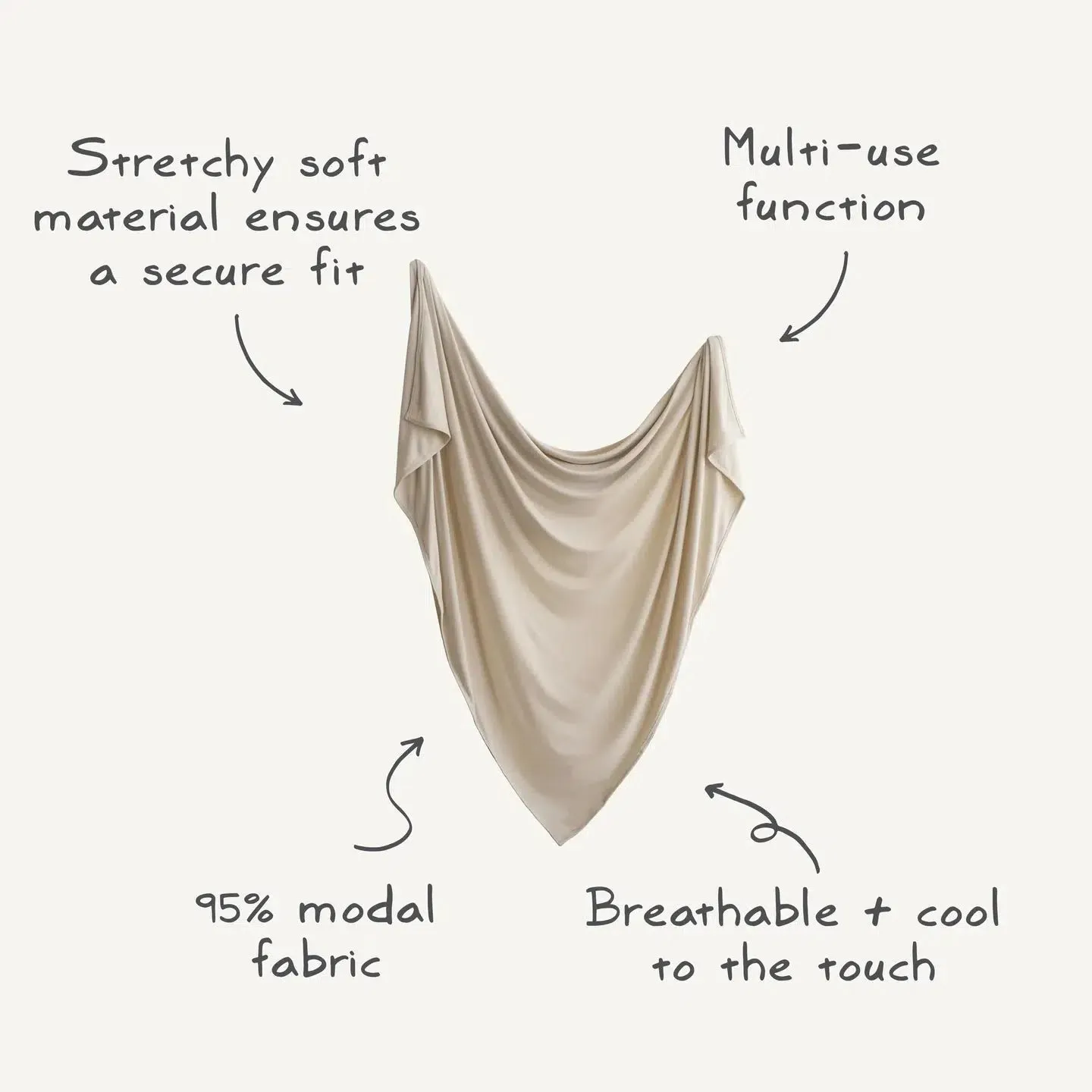 Mushie - Stretchy Swaddle Blanket - Sun