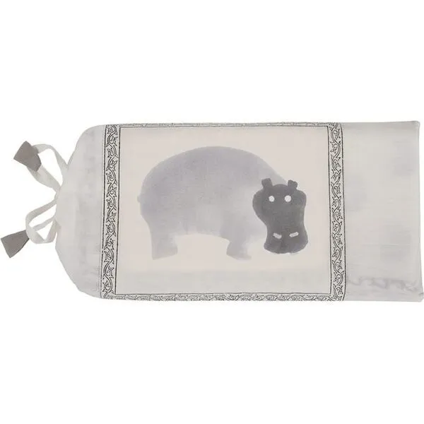 Naaya by Moonlight Gray Hippo Organic Blanket