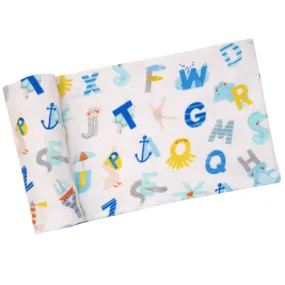 Nautical ABC Swaddle Blanket