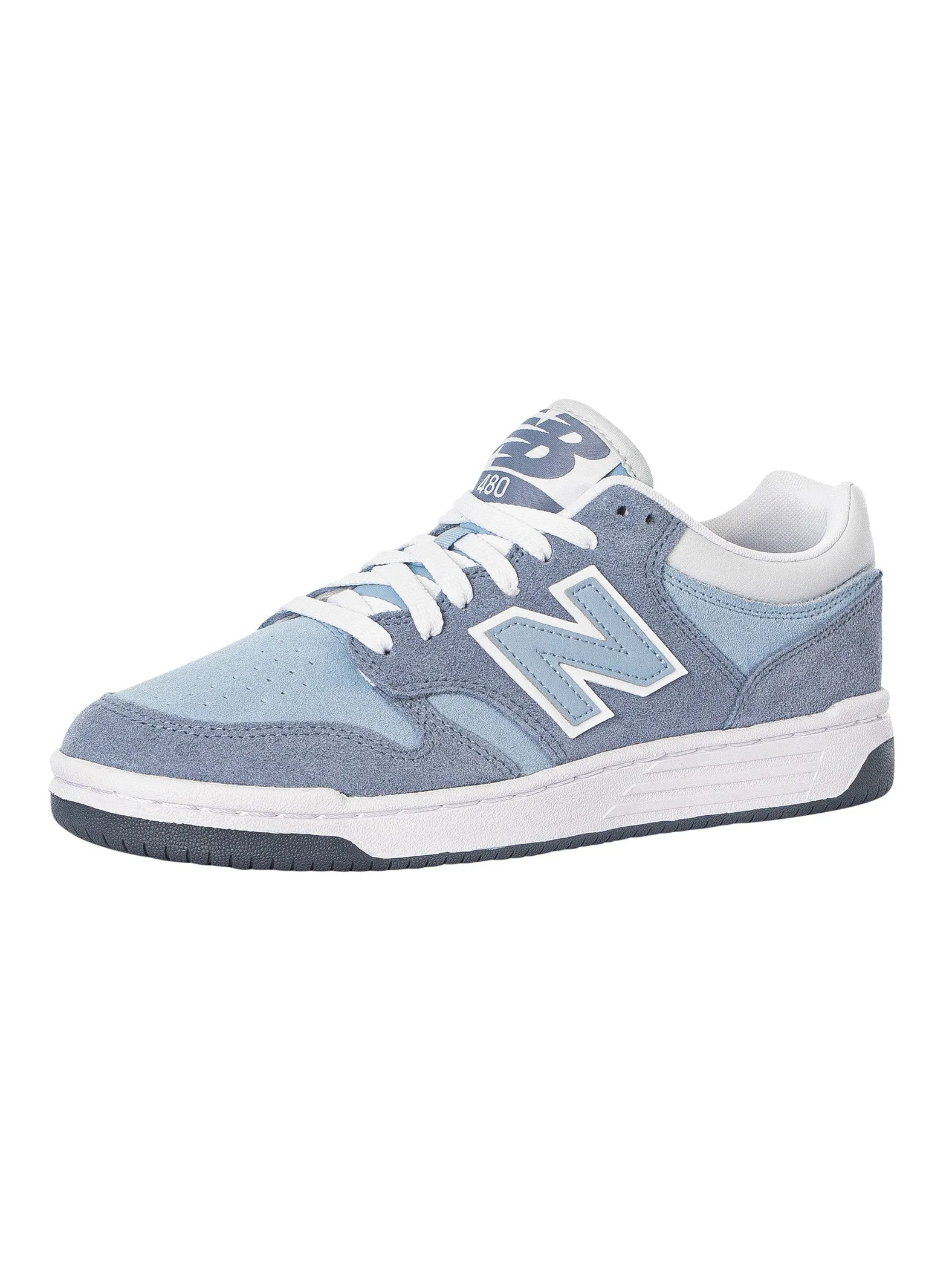 New Balance 480 Suede Trainers - Arctic Grey/Light Arctic Grey /Quartz Grey