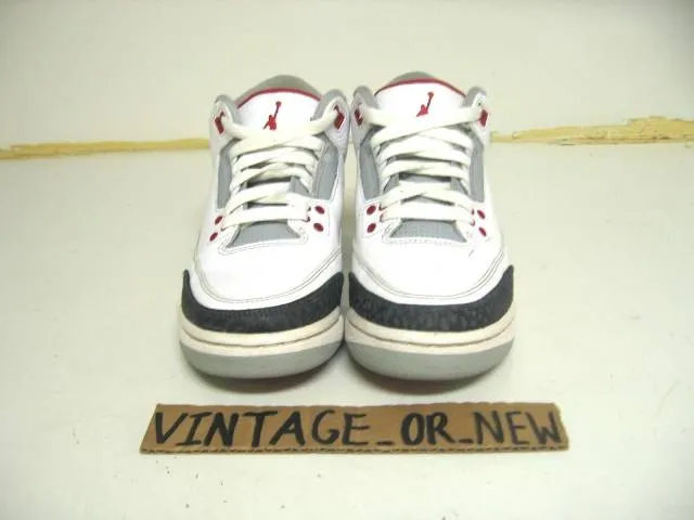 Nike Air Jordan III 3 Fire Red Retro GS 2013 sz 5Y cemen...