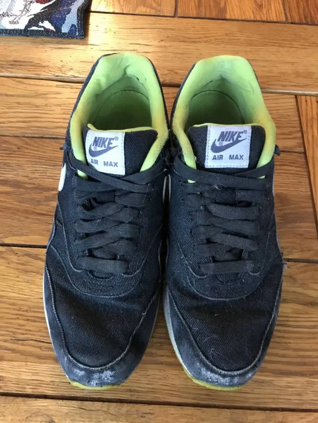 Nike air max 1 black/green size 11