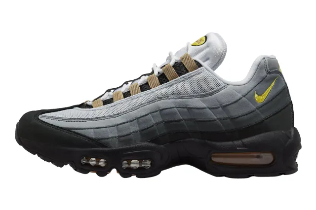 Nike air max 95 icons brand new. white/yellow strike-wolf grey-cool grey. dx4236-100.