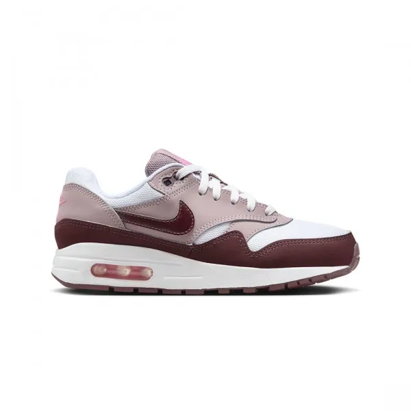 Nike Big Kids Air Max 1 (white / burgundy crush-lt violet ore)