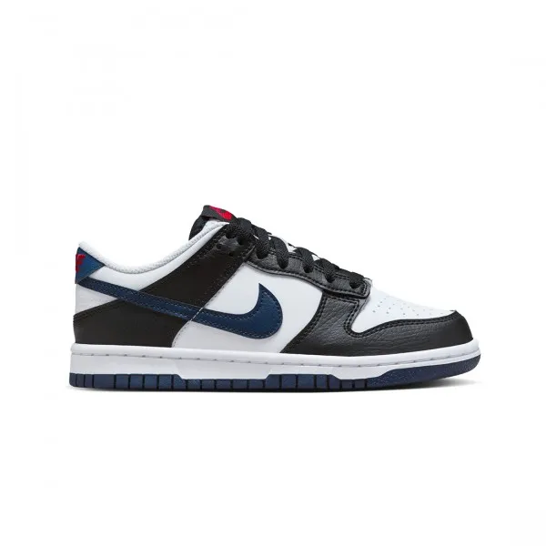 Nike Big Kids Dunk Low Gs (black / midnight navy-white-university red)