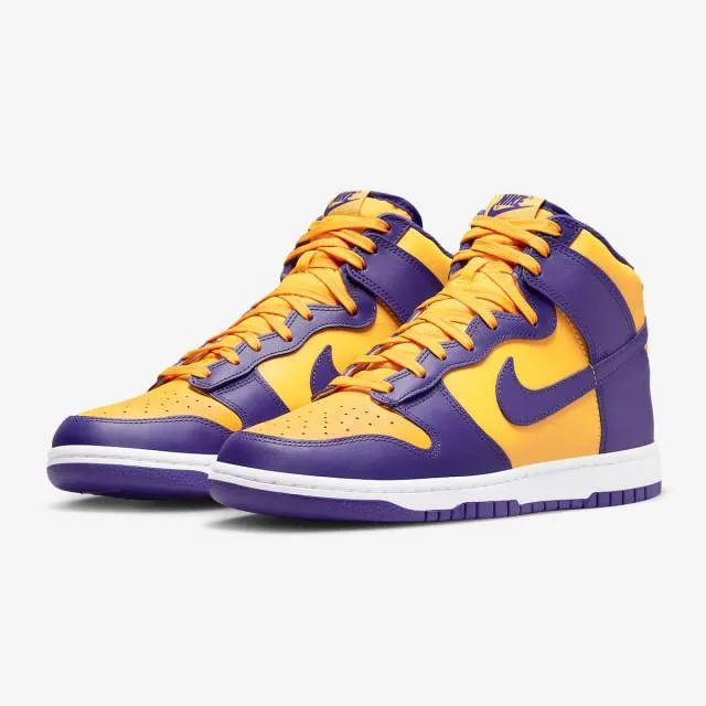 Nike dunk high (lakers/ university gold/ court purple/ white) men us 8-13 dd1399-500