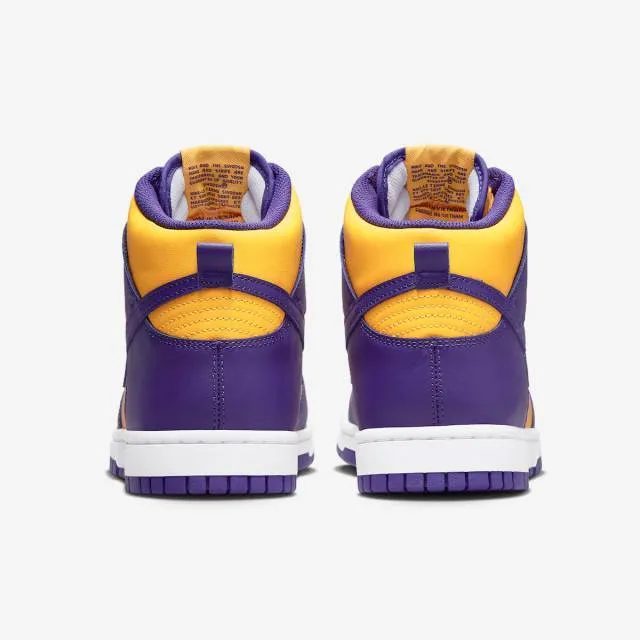 Nike dunk high (lakers/ university gold/ court purple/ white) men us 8-13 dd1399-500