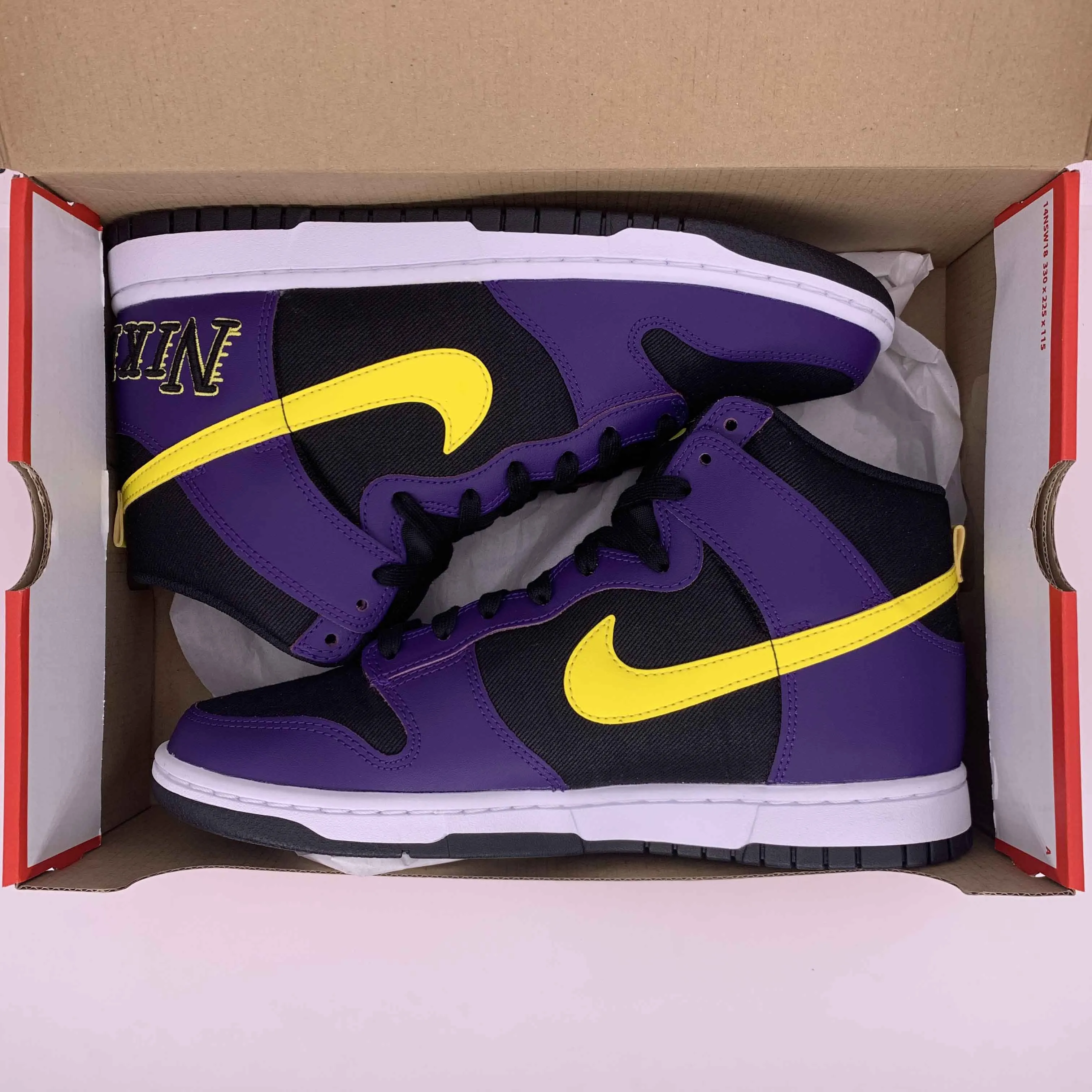 Nike Dunk High PRM Lakers 2021 New Size 13