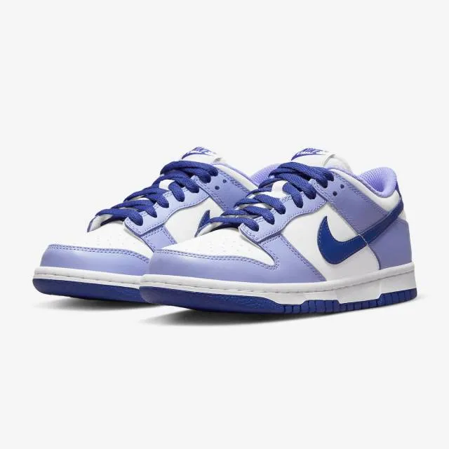 Nike dunk low gs (blueberry/ purple/ white/ light thistle/ lapis) big kids 3.5y-7y dz4456-100