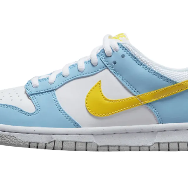 Nike dunk low gs next nature white blue yellow