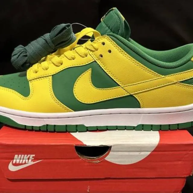 Nike dunk low retro bttys reverse brazil 6-14 apple green yellow