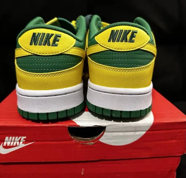 Nike dunk low retro bttys reverse brazil 6-14 apple green yellow