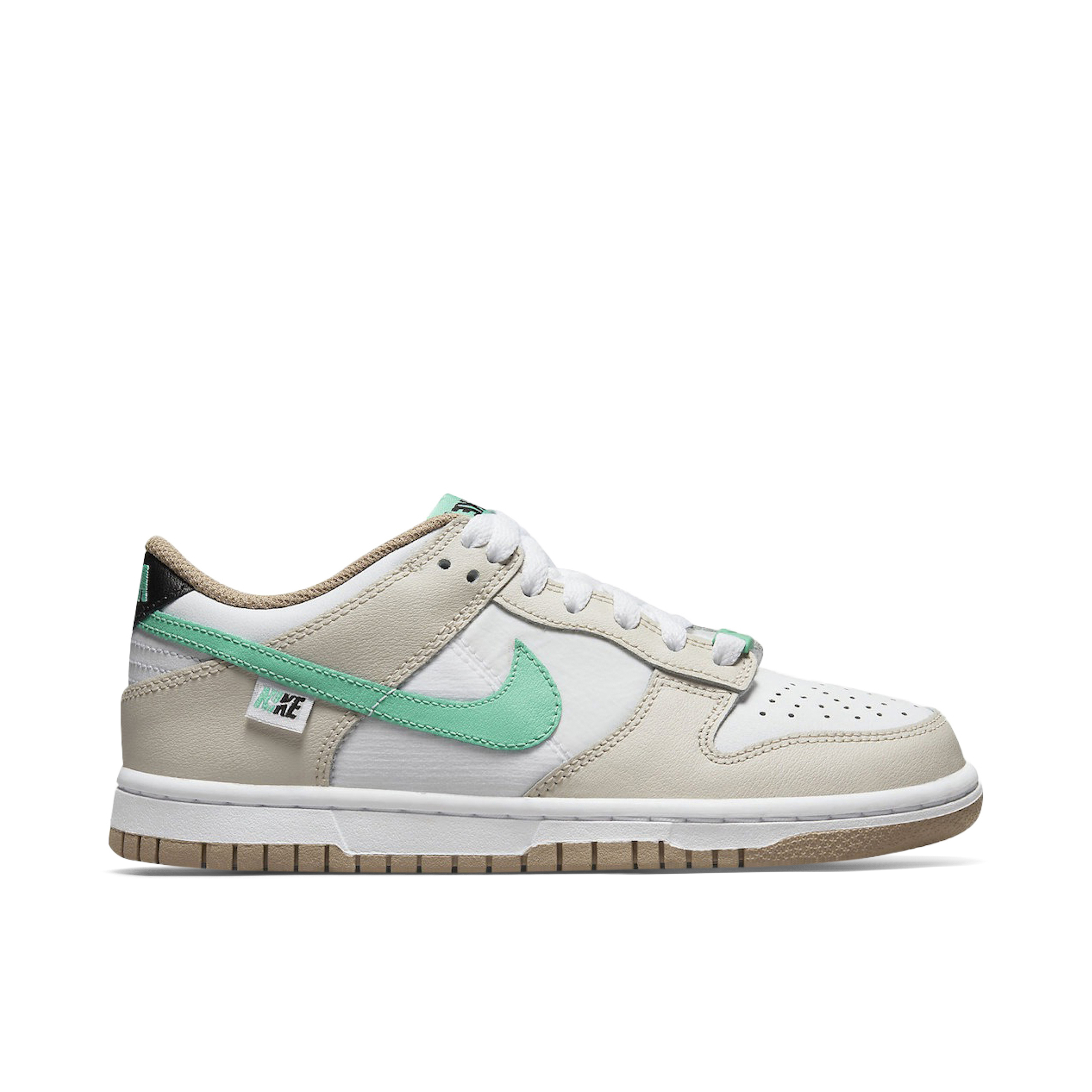 Nike Dunk Low Split Seam White Tan Mint GS | DX6063-131 | Laced