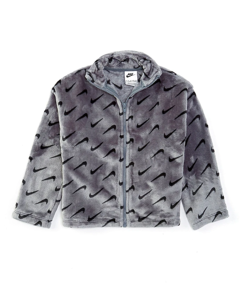 Nike Little Boys 2T-7 Long-Sleeve Swoosh-Pattern Jacket