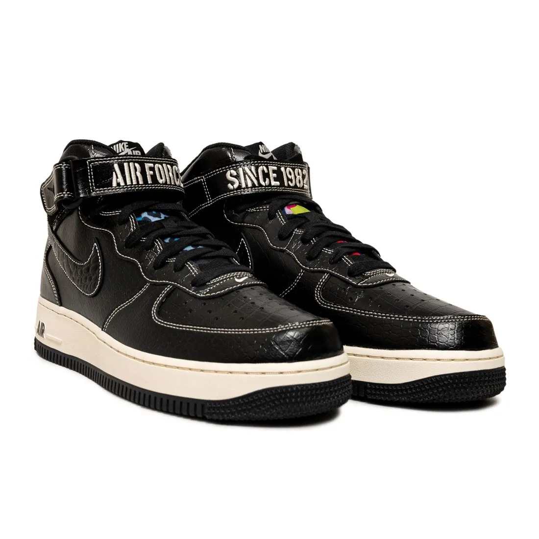 Nike Men Air Force 1 Mid '07 Lx (black / black-pale ivory)