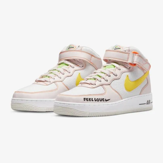 Nike Women's Air Force 1 '07 Mid (Feel Love/ White/ Pear...